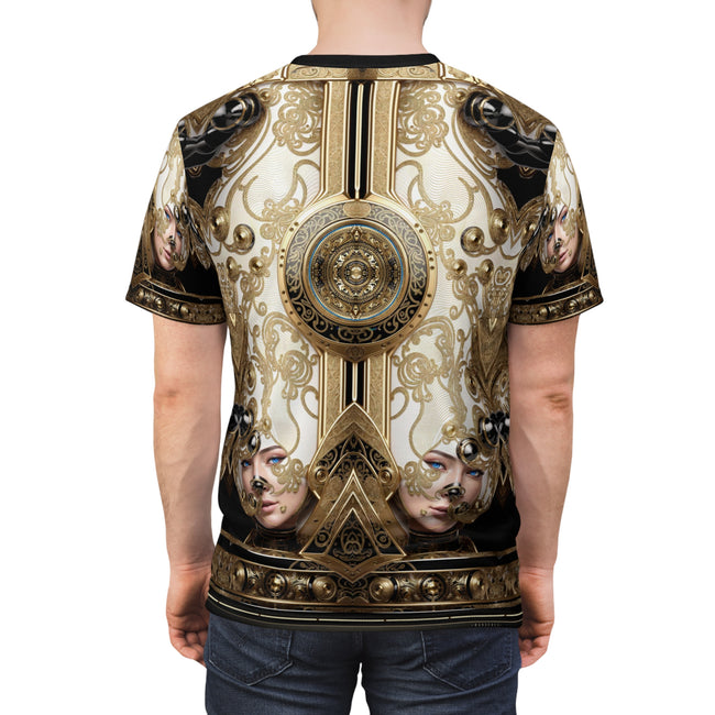 Decorative Gold Unisex Tee All over Print T-Shirt Baroque Tee Unisex T-Shirt Gold Emblem Tee | D20206