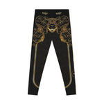 Black Baroque Leggings Women Golden Decorative Leggings Spandex Casual Leggings Best Gift Women Lounge Wear | 104922