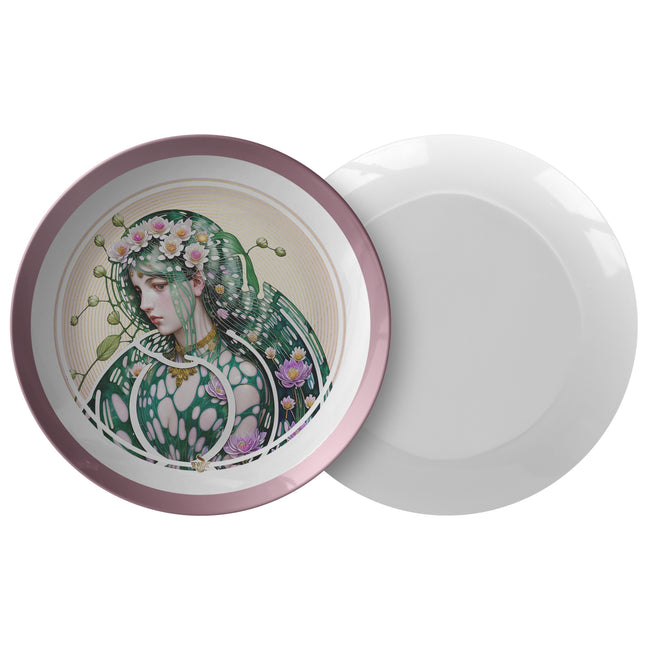 Alphonse Mucha plate 10" Printed Dinner Plate Microwave safe cutlery Art Nouveau print kitchenware Gift for mom and dad.