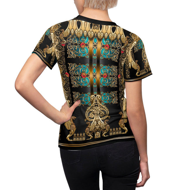 Gold Matador T-Shirt Unisex All Over Print Tee Turquoise Baroque Unisex T-Shirt | 100368