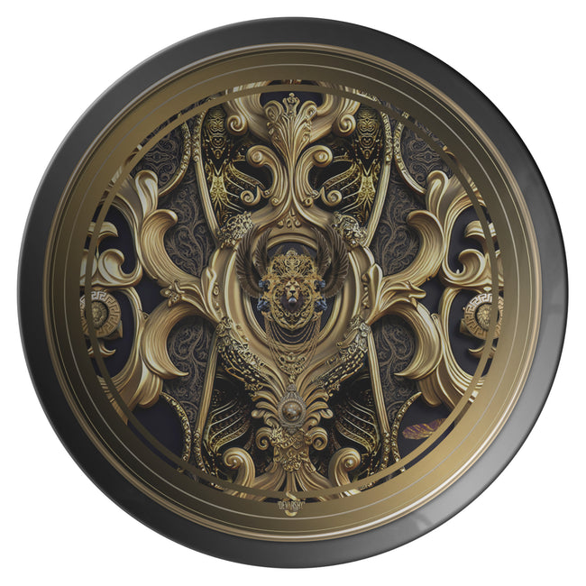 Baroque Kingdom Golden Plates 10 Inches ThermoSāf | Microwave /Dishwasher Safe Dinner Plate | RB0079