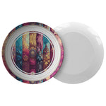 Colorful plate 10" Printed Dinner Plate Microwave safe cutlery carnival print kitchenware Gift for mom and dad.