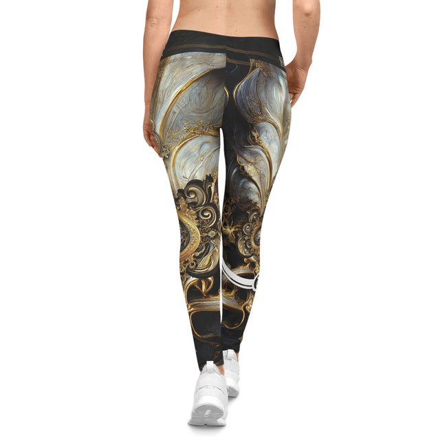 Majestique Leggings Women Baroque Leggings Lounge Wear Spandex Leggings Casual Wear Leggings | D20120