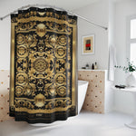 Baroque Elegance Shower Curtain Decorative Gold Curtain For Bathroom | D20191
