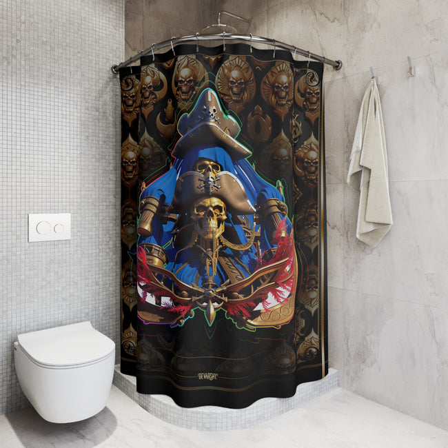 Skull Sailor Shower Curtain Pirate Captain Curtain Bathroom Curtain | D20198