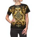 Golden Decadence T-Shirt Unisex Tee All Over Print T-Shirt Decorative Gold Tee | D20123