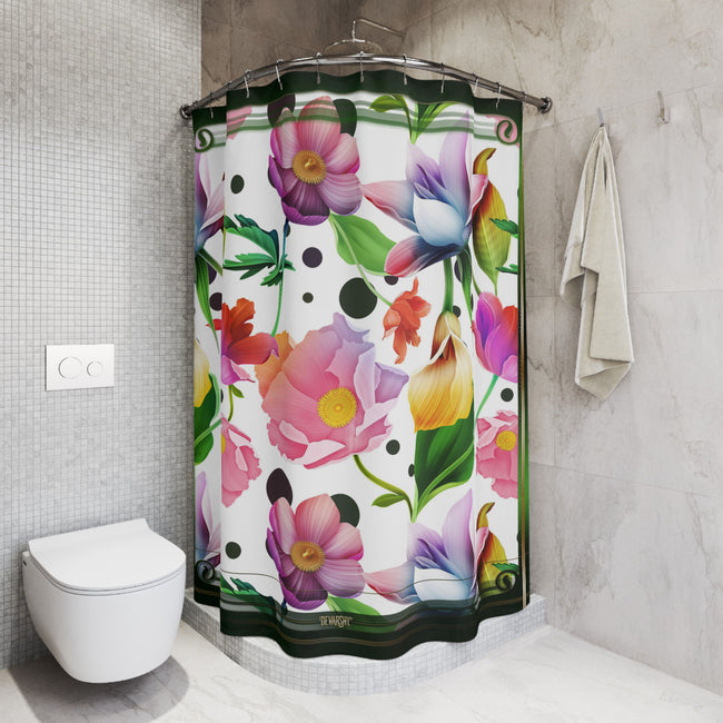 Florals Shower Curtain Floral Print Curtain Bathroom Curtain | 10083B