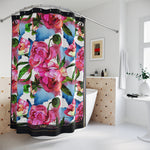 Watercolor Floral Shower Curtain Bathroom Curtain | 10086