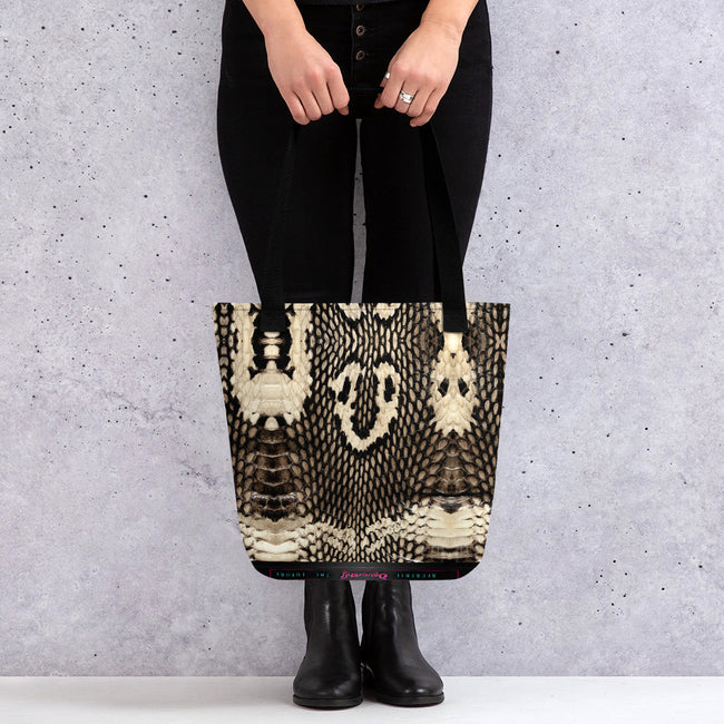 Cobra Print Tote Bag Canvas Handbag Snake Print Bag Cobra Skin Tote Bag in 3 Sizes | 11223