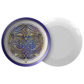 Tribal tattos plate 10" Printed Dinner Plate Microwave safe cutlery Polynesian print kitchenware Gift for mom and dad.