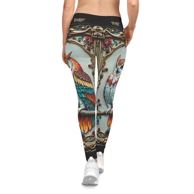 Colorful Owl Leggings Women Casual Wear Spandex Leggings Owl Printed Leggings Women Lounge Wear | X3492