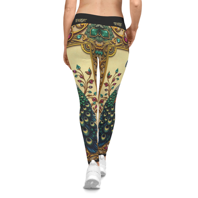 Decorative Peacock Leggings Women Casual Wear Peacock Print Leggings Women Lounge Wear Spandex Leggings | X3504