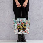 Spread the Message: Kindness is My Religion with Canvas Tote Bag Cherry Blossom Floral Bag | KMR01