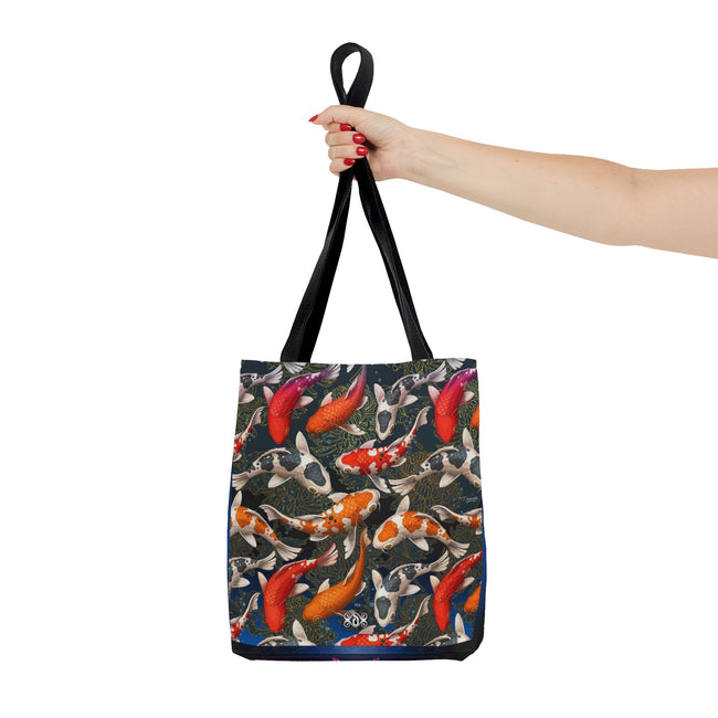 Japanese Koi Fish Bag Canvas Tote Bag Koi Fish Handbag Fish Print Tote Bag in 3 Sizes | 11154