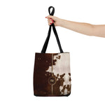 Cow Print Tote Bag Canvas Handbag Cow Skin Bag Cowhide Tote Bag in 3 Sizes  | 11000