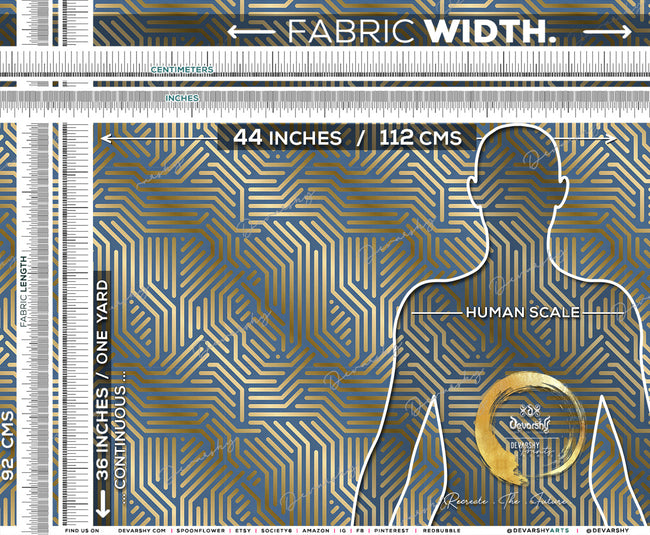 The Circuit Apparel Fabric 3Meters+, 4 Colors | 8 Fabric Options | Abstract Fabric By the Yard | D20090