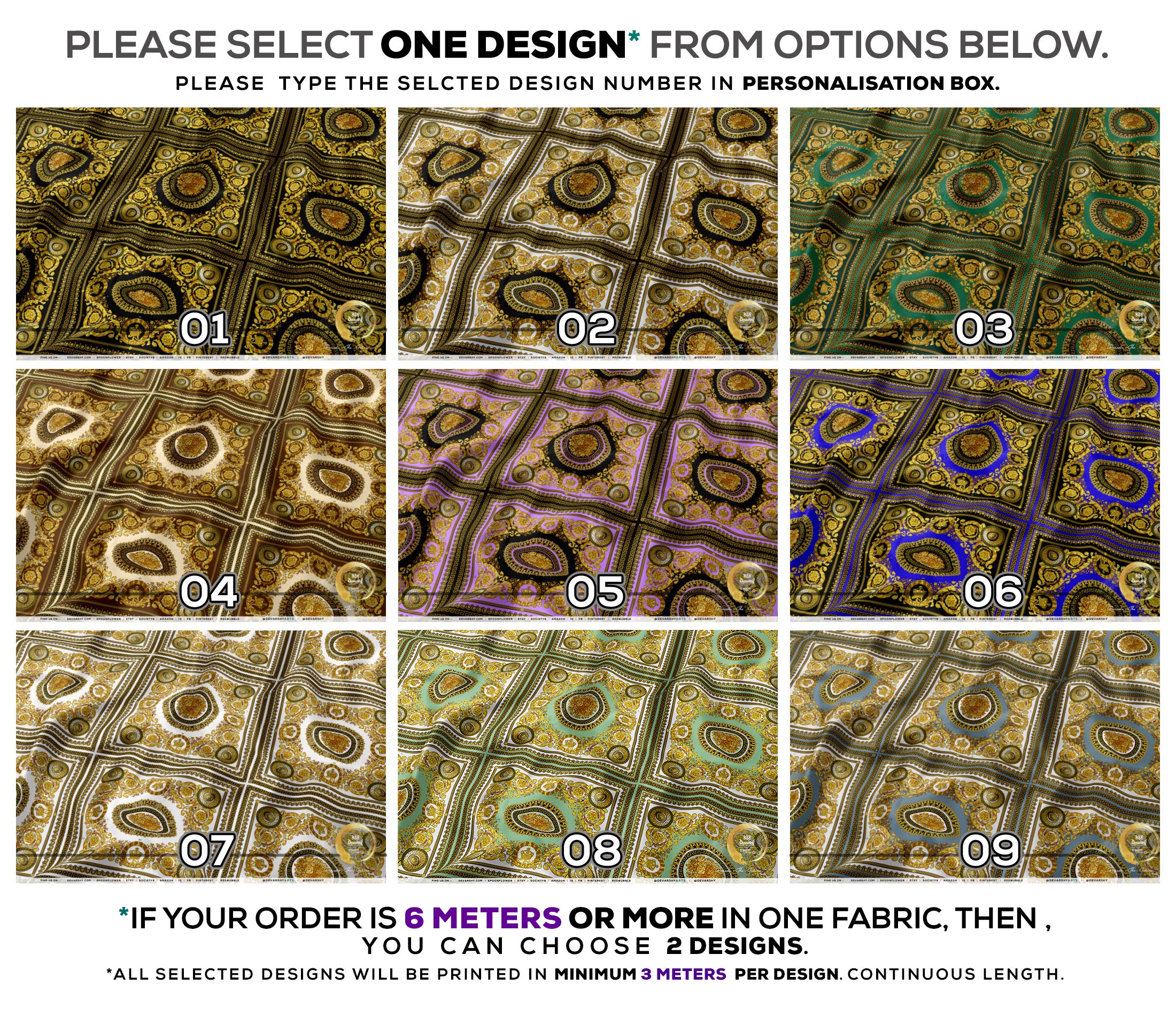 Green Jacquard Designer Fabric By The Yard, GG Fabric For Custom