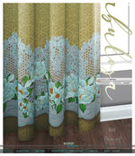 Decorative Yellow Floral PREMIUM Curtain Panel, Made to Order on 12 Fabric Options - 10001F