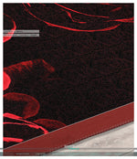 Red Rose Floral Area Rug, Available in 3 sizes |10003D