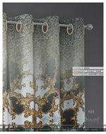 Golden Baroque Black and White PREMIUM Curtain. Available on 12 Fabrics. Heavy And Sheer. 100044E