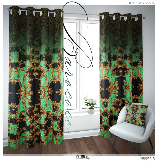 Decorative Green PREMIUM Curtain Panel. 12 Fabric Options. Made to Order. Heavy And Sheer. 100044A