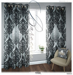 Grey Damask Pattern PREMIUM Curtain. Available on 12 Fabrics. Made to Order. 10005A