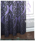 Lilac Damask Curtain Panel, Made to Order on 12 Fabric Options -10005E