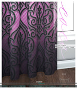 Magenta Damask PREMIUM Curtain. 12 Fabric Options. Made to Order. Heavy And Sheer. 10005F