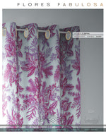Mistletoes Pink Florals PREMIUM Curtain Panel. Available on 12 Fabrics. Made to Order. 10009D