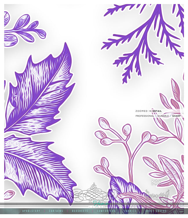 Mistletoes Lilac Florals PREMIUM Curtain Panel. Available on 12 Fabrics. Made to Order. 10009F