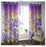 Marbling Art Violet PREMIUM Curtain Panel. Available on 12 Fabrics. Made to Order. 100115
