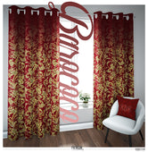 Royal Red Floral Pattern PREMIUM Curtain Panel. Available on 12 Fabrics. Made to Order. 100119