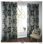 ROCOCO Designer Print PREMIUM Curtain Panel. Available on 12 Fabrics. Made To Order. 10011