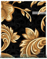 Gold Floral Pattern PREMIUM Curtain Panel, Made to Order on 12 Fabric Options - 100122