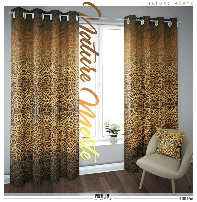 Leopard Skin Print PREMIUM Curtain Panel. Available on 12 Fabrics. Heavy & Sheer. Made to Order. 100166
