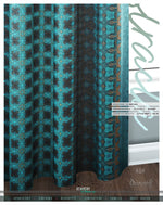 Abstract Pattern Turquoise PREMIUM Curtain Panel. Available on 12 Fabrics. Made to Order. 100168