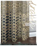 Abstract Brown Pattern PREMIUM Curtain Panel. Available on 12 Fabrics. Sheer & Heavy. 100173