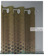 Abstract Brown Pattern PREMIUM Curtain Panel. Available on 12 Fabrics. Sheer & Heavy. 100173