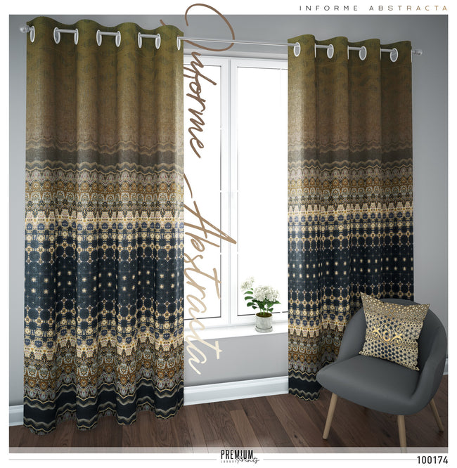 Abstract Stripes Pattern PREMIUM Curtain Panel. Available on 12 Fabrics, Sheer & Heavy, Made to Order. 100174