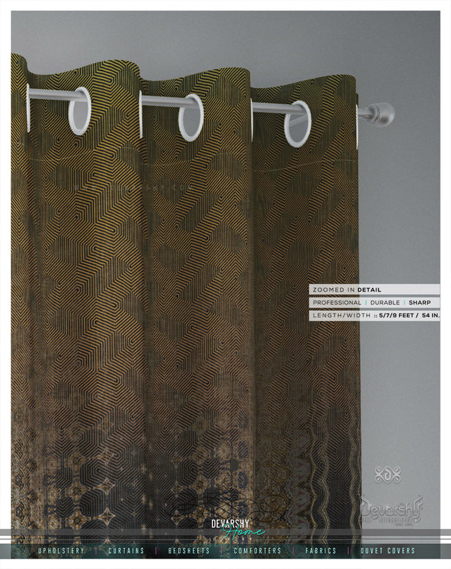 Honeycomb Trail Pattern PREMIUM Curtain Panel. Available on 12 Fabrics, Sheer & Heavy, Made to Order. 100175