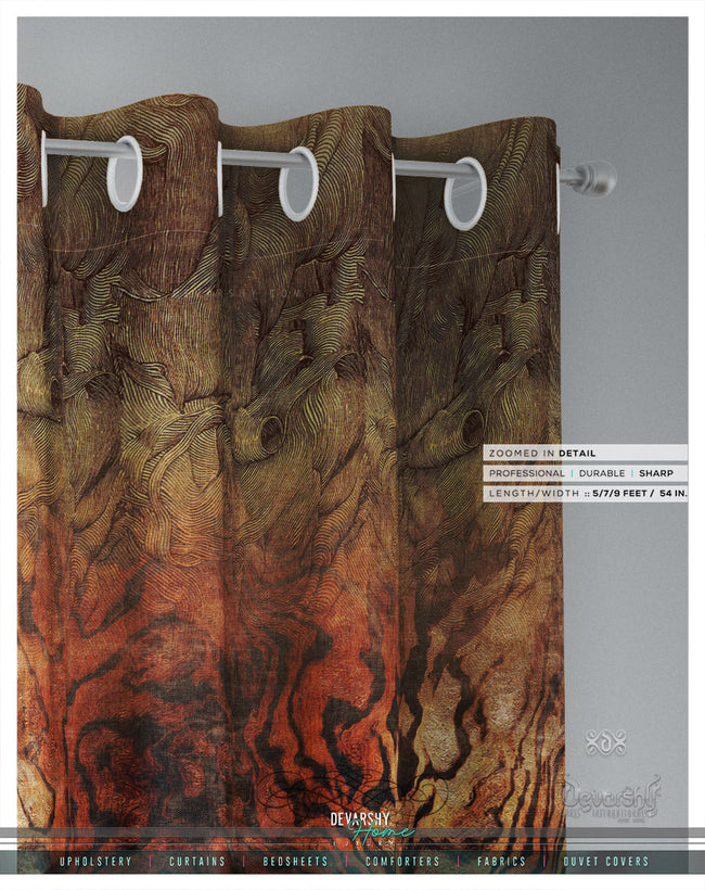 Bengal Tiger Print PREMIUM Curtain Panel. Available on 12 Fabrics, Heavy & Sheer, Made to Order. 100176