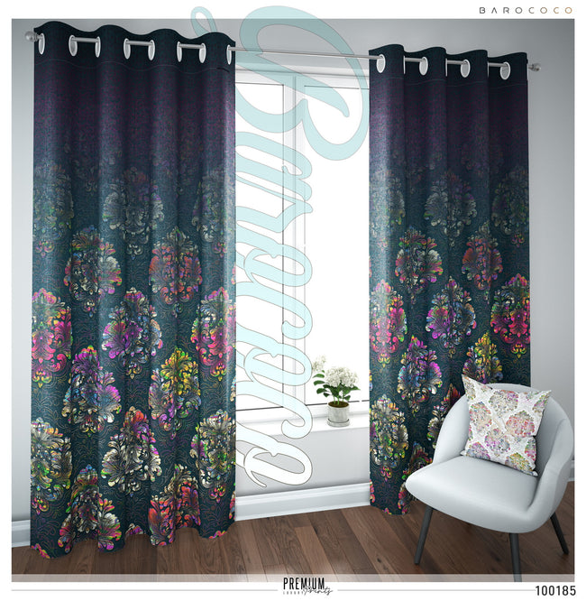 Colorful Damask PREMIUM Curtain Panel, Made to Order on 12 Fabric Options - 100185