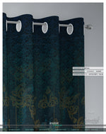 Teal Ornate Peacock PREMIUM Curtain Panel, Available on 12 Fabrics, Sheer & Heavy. Made to Order. 100191