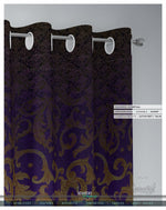 Violet Baroque Gold Pattern PREMIUM Curtain Panel, Available on 12 Fabrics, Heavy & Sheer. Made to Order. 100194