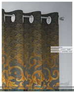 Grey Gold Pattern PREMIUM Curtain Panel. Available on 12 Fabric, Heavy & Sheer. Made to Order. 100200