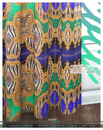 Vibrant Ornate Blue PREMIUM Curtain Panel. Available on 12 Fabrics. Heavy & Sheer. 100214