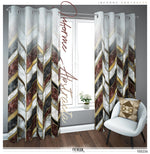 Brown Marble Print PREMIUM Curtain Panel. Available on 12 Fabrics, Made to Order. 100236