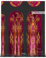 Baroque Fuchsia Pattern Curtain Panel. 12 Fabric Options. Made to Order. Heavy And Sheer. 100246