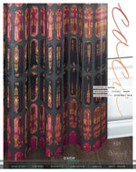 Baroque Fuchsia Pattern Curtain Panel. 12 Fabric Options. Made to Order. Heavy And Sheer. 100246