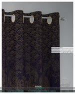 Luxurious Damask Navy PREMIUM Curtain Panel. Available on 12 Fabrics. Heavy & Sheer. 100260